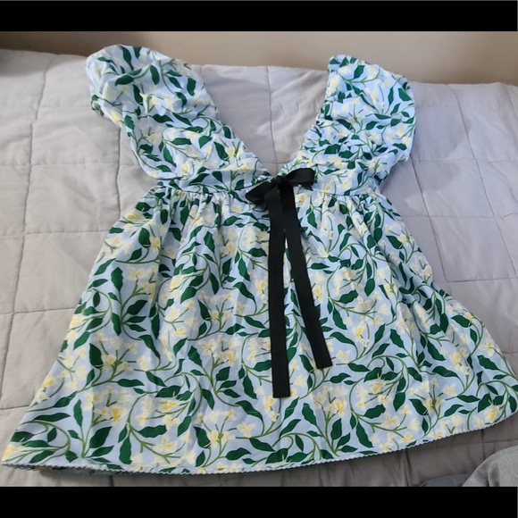 BNWT Agua by Agua Bendita Horizonte Celeste Cotton Mini Dress - Picture 3 of 4